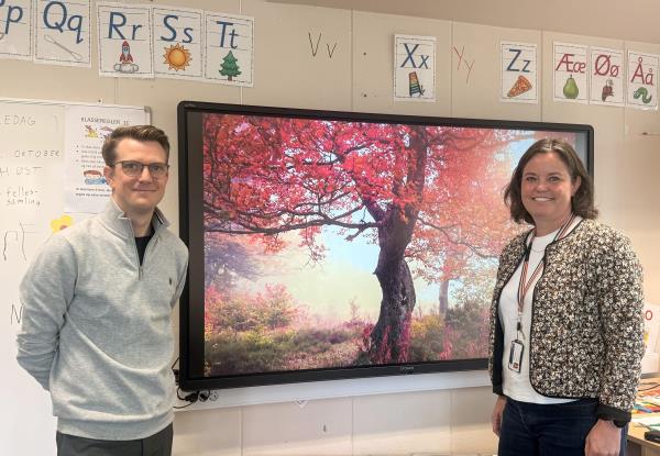 Lenke til artikkel: Fra tavle til storskjerm: Skolene har fått et digitalt løft